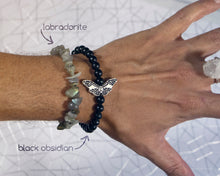 Load image into Gallery viewer, Aura Guard (Black Obsidian + Labradorite)