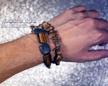 Load image into Gallery viewer, Fearless Spirit (Tiger's Eye + Lava Stone)