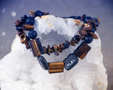 Load image into Gallery viewer, Fearless Spirit (Tiger's Eye + Lava Stone)