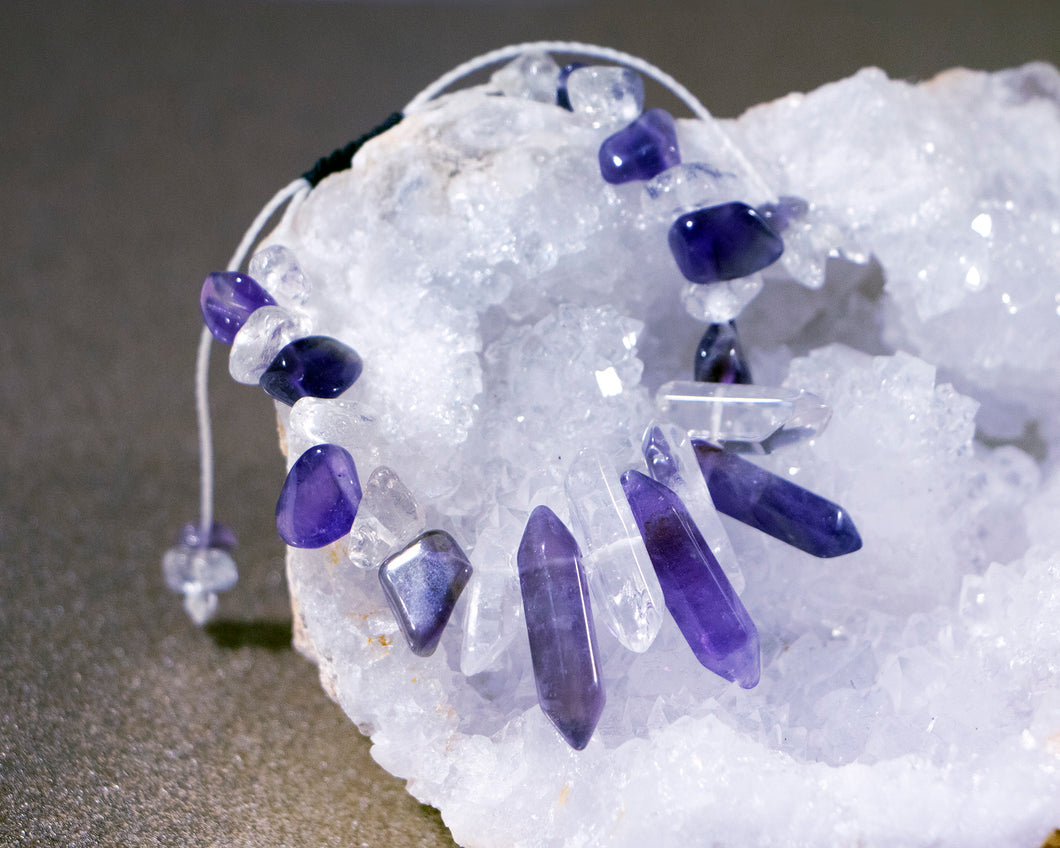 Spiritual Balance (Amethyst + Clear Quartz)