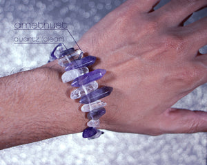 Spiritual Balance (Amethyst + Clear Quartz)