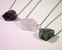 Load image into Gallery viewer, Amethyst, Clear Quartz, Green Aventurine Crystal Necklace
