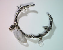 Load image into Gallery viewer, Clear Quartz Charm Cuff
