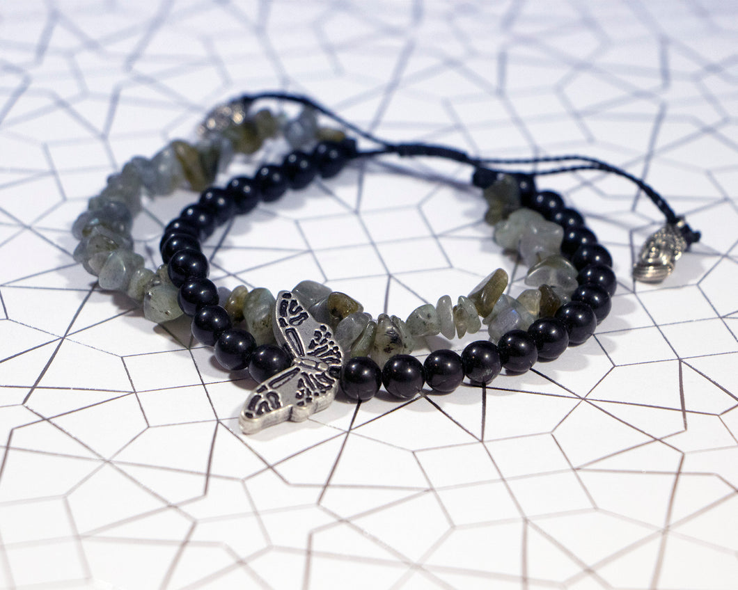 Aura Guard (Black Obsidian + Labradorite)