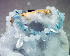 The Atlantean (Aquamarine + Clear Quartz)