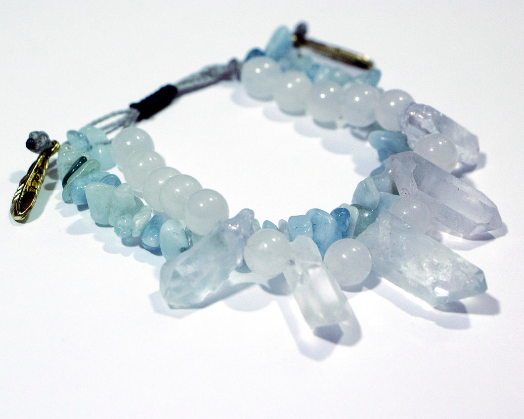 The Atlantean (Aquamarine + Clear Quartz)