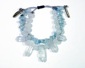 The Atlantean (Aquamarine + Clear Quartz)